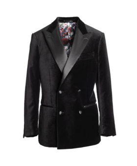 Black Velvet 4x2 Double-Breasted Dinner Jacket - Custom Fit by He Spoke Style Shop