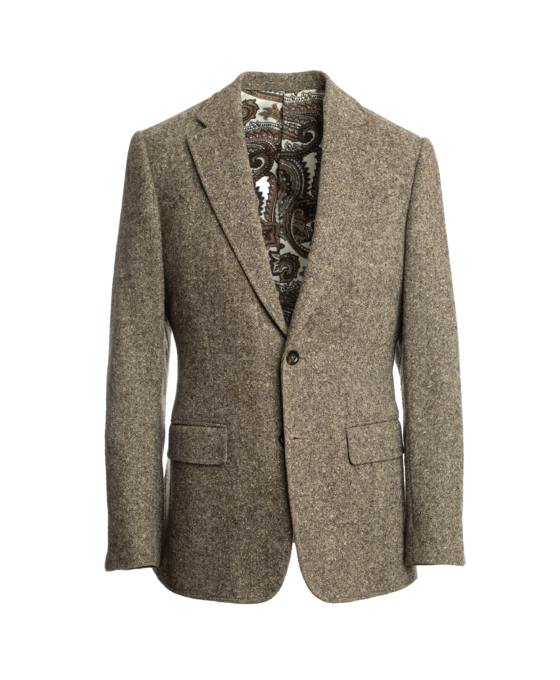 Brown Tweed Sport Coat with Denim Shirt | He Spoke Style