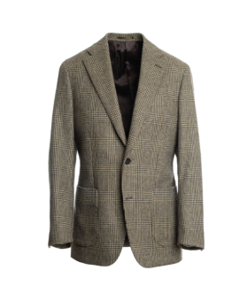 Brown Glen Plaid Prince Of Wales Check Fox Flannel Sport Coat - He Spoke Style Shop