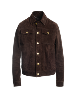 Brown Suede Trucker Jacket - He Spoke Style Shop