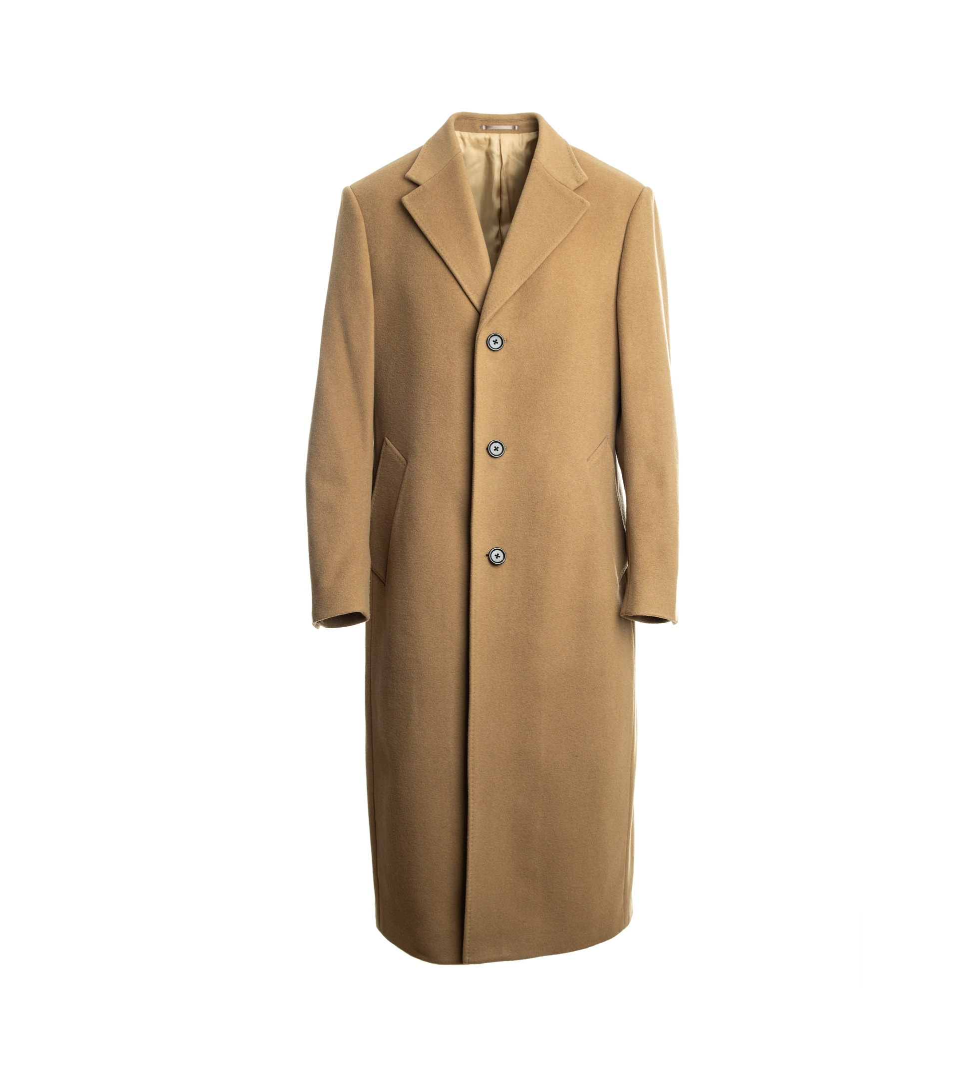 Camel Color Wool/Cashmere Blend Overcoat | He Spoke Style