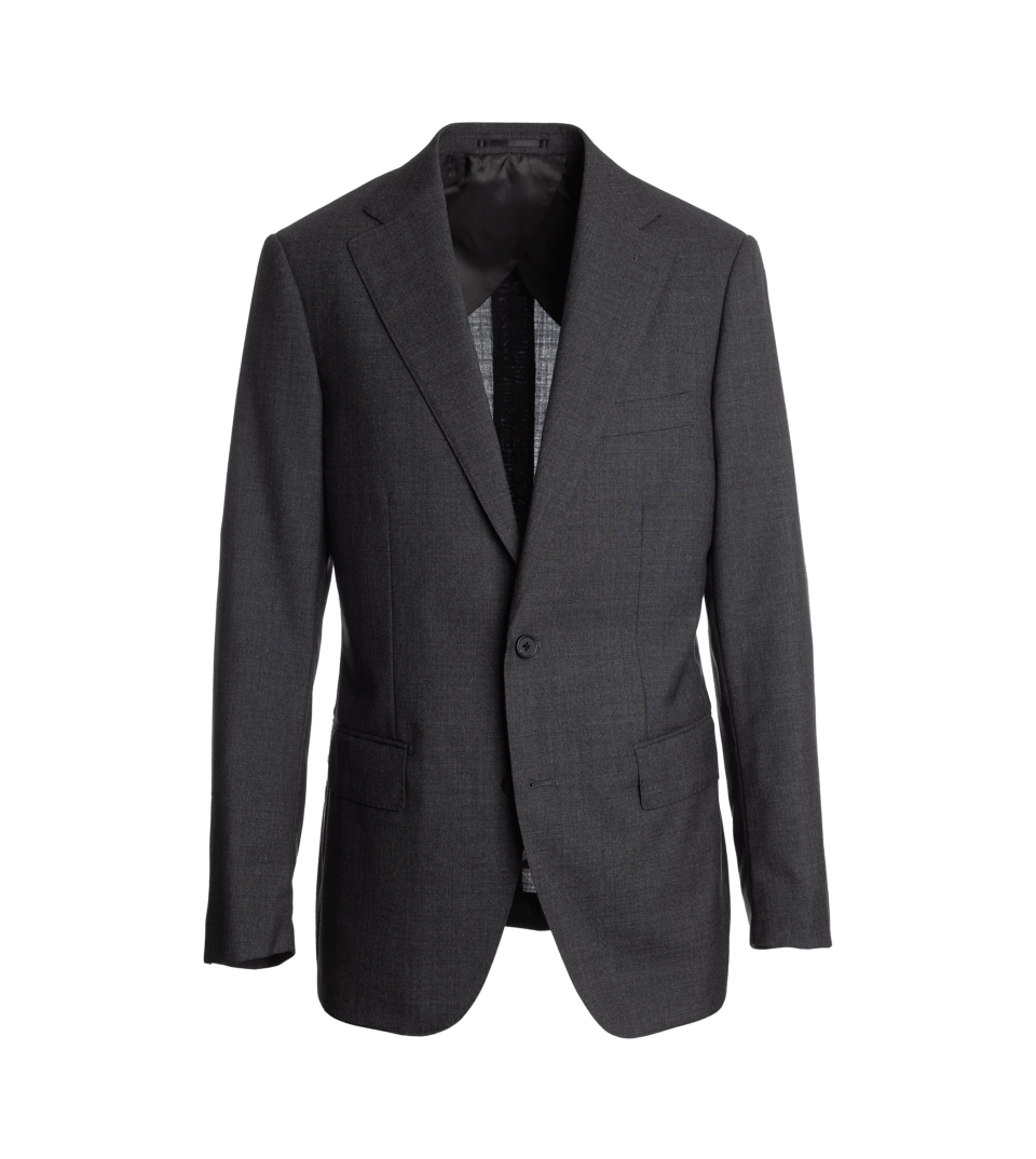 Charcoal Grey Rustic Tropical Wool Suit | He Spoke Style