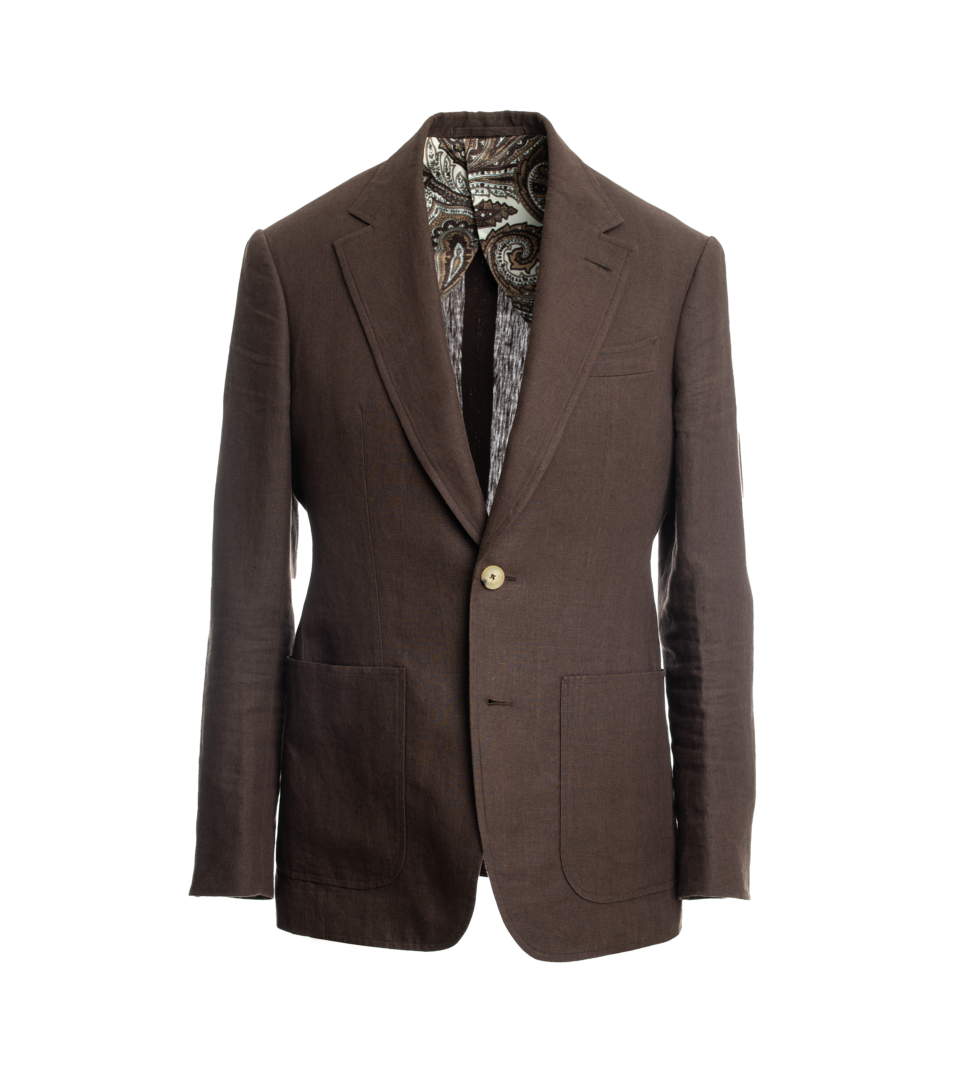 Chocolate Linen Sport Coat - He Spoke Style Shop