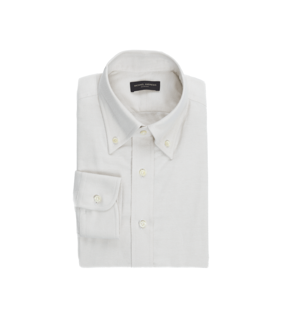 Cream Brushed Oxford Cloth Button-Down | He Spoke Style