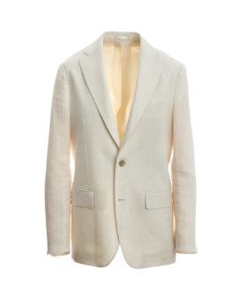 Cream Linen Suit Jacket - He Spoke Style Shop