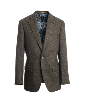 Dark Brown Donegal Tweed Suit Jacket - He Spoke Style Shop