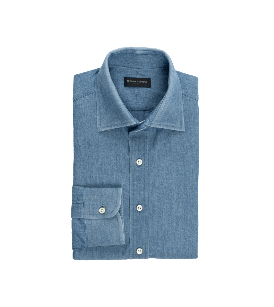 Denim Dress Shirt - He Spoke Style Shop