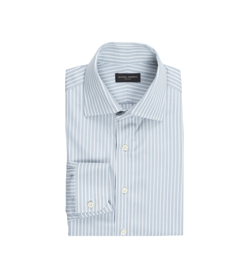 Gray Block Stripe Dress Shirt - He Spoke Style Shop