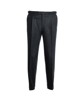 Gray Chalk Stripe Flannel Pants - He Spoke Style Shop