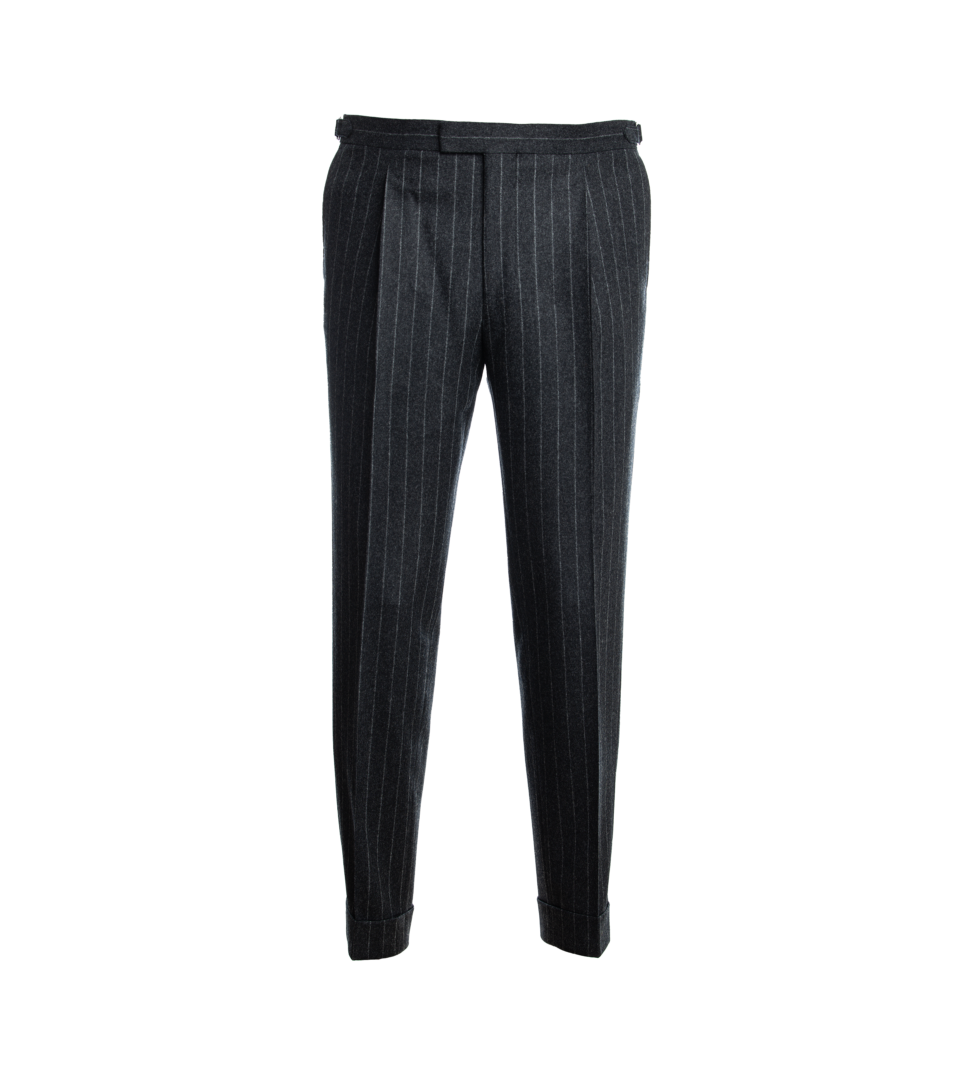 Gray Flannel Chalk Stripe Suit Pants - He Spoke Style Shop