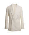 Ivory Textured 4x2 Double-Breasted Shawl Collar Dinner Jacket - He Spoke Style Shop