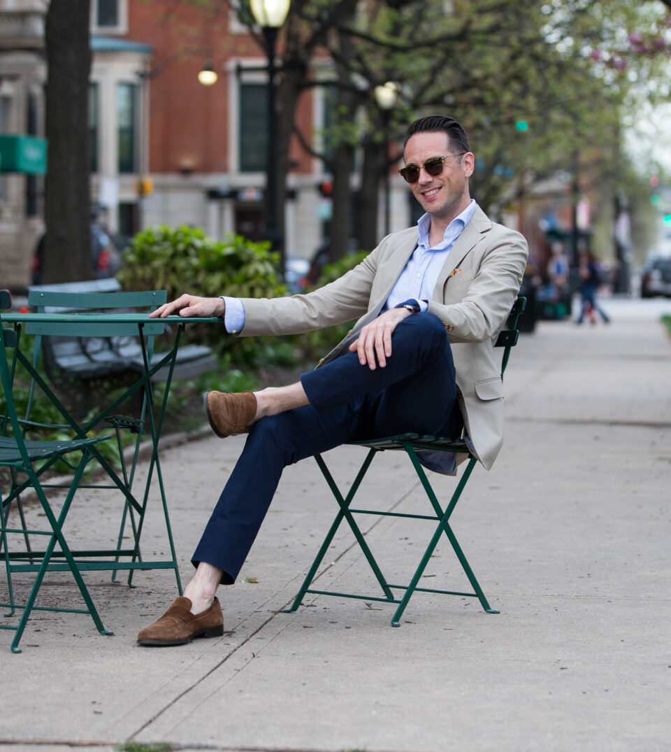 Khaki Cotton Sport Coat | He Spoke Style