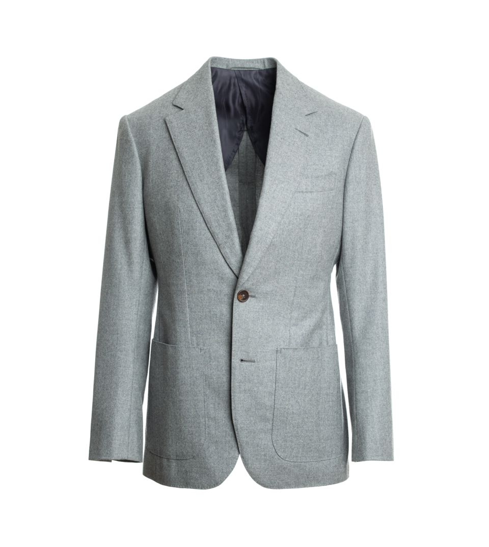 Light Gray Flannel Suit Jacket - He Spoke Style Shop