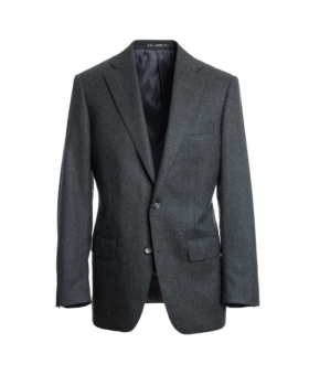 Charcoal Gray Flannel Sport Coat – Custom Fit by He Spoke Style