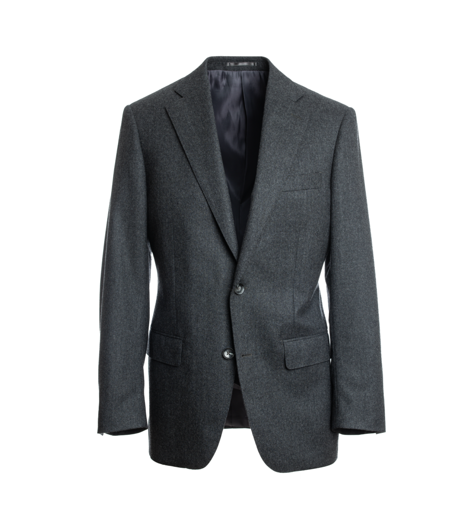 Charcoal Grey Flannel Suit | He Spoke Style