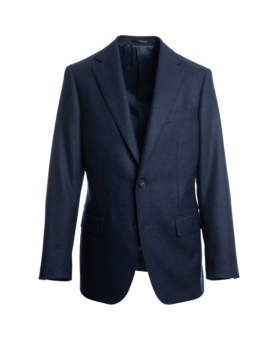 Navy Blue Flannel Sport Coat - He Spoke Style Shop