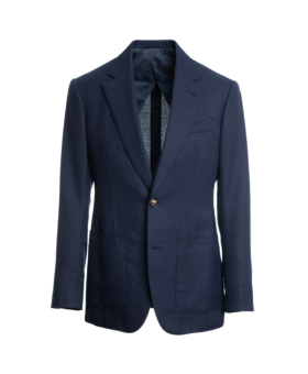 Navy Blue Hopsack Sport Coat - He Spoke Style Shop
