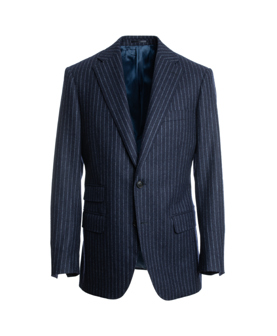 Navy Blue Hopsack Suit | He Spoke Style