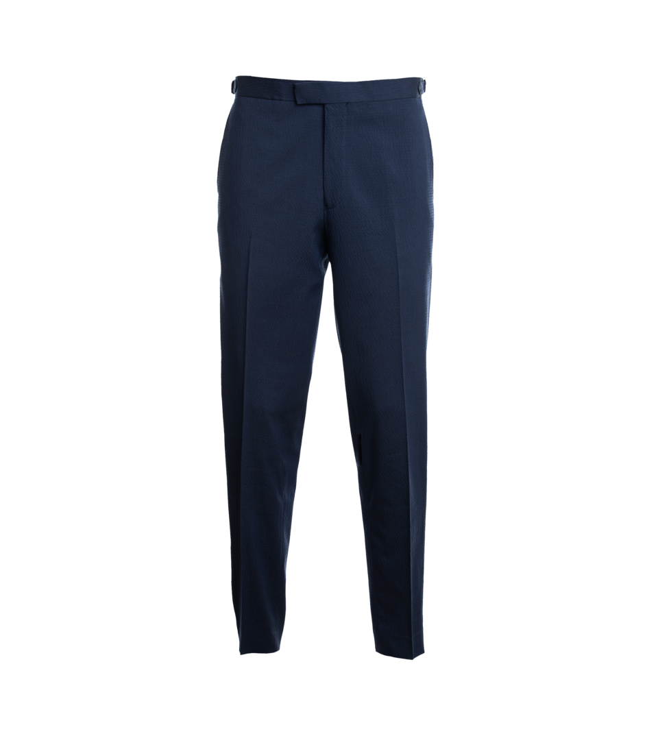 Navy Blue Seersucker Pants - He Spoke Style Shop