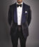 Made-to-Measure Blue and Black Jacquard Dinner Jacket with Shawl Collar – Sophisticated & Unique