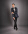 Model Wearing Navy Jacquard Dinner Jacket – Classic & Contemporary Black-Tie Look