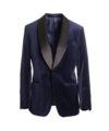 Navy Velvet Shawl Collar Dinner Jacket - He Spoke Style Shop