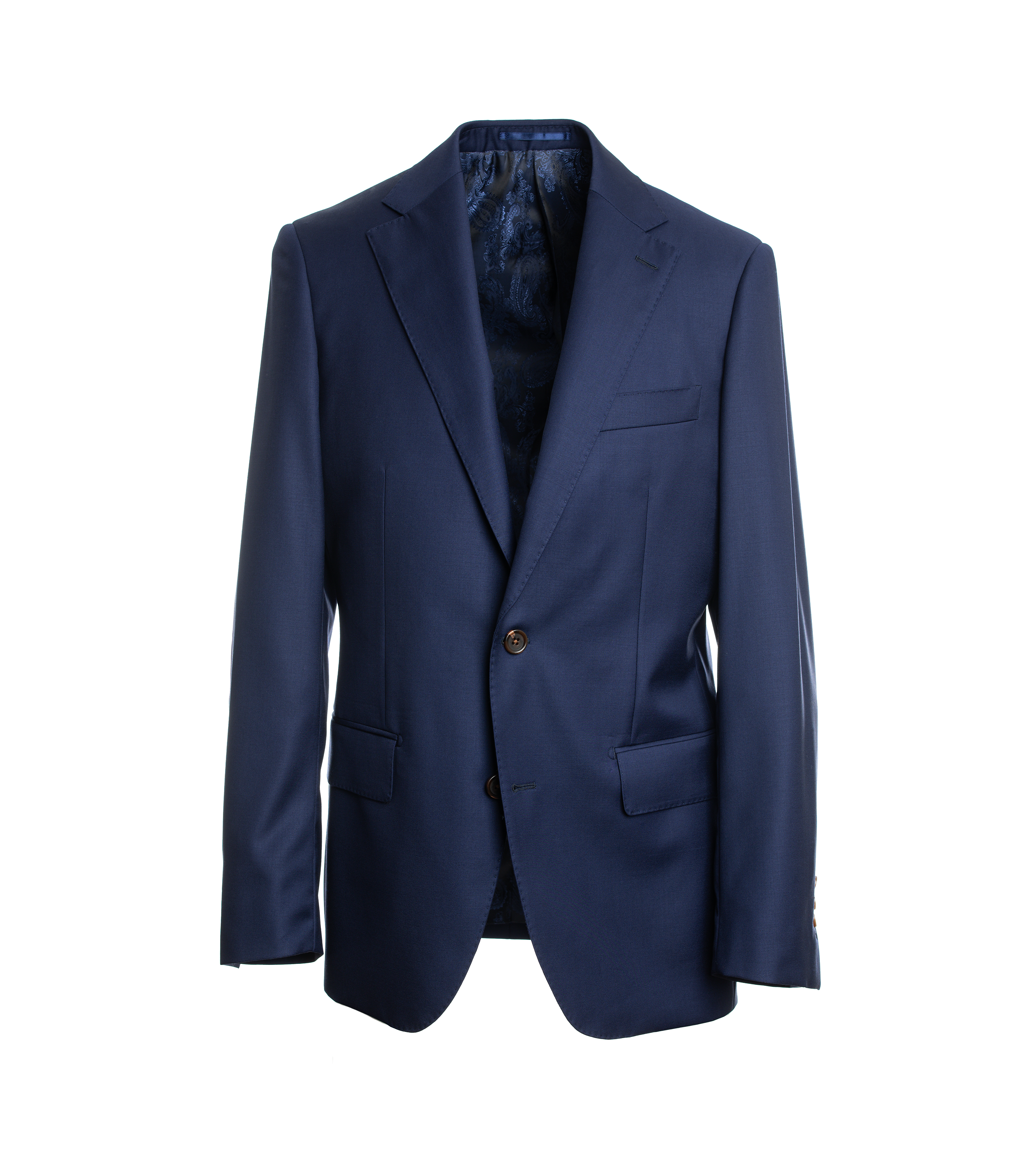 Royal Blue Twill Slim Suit Jacket