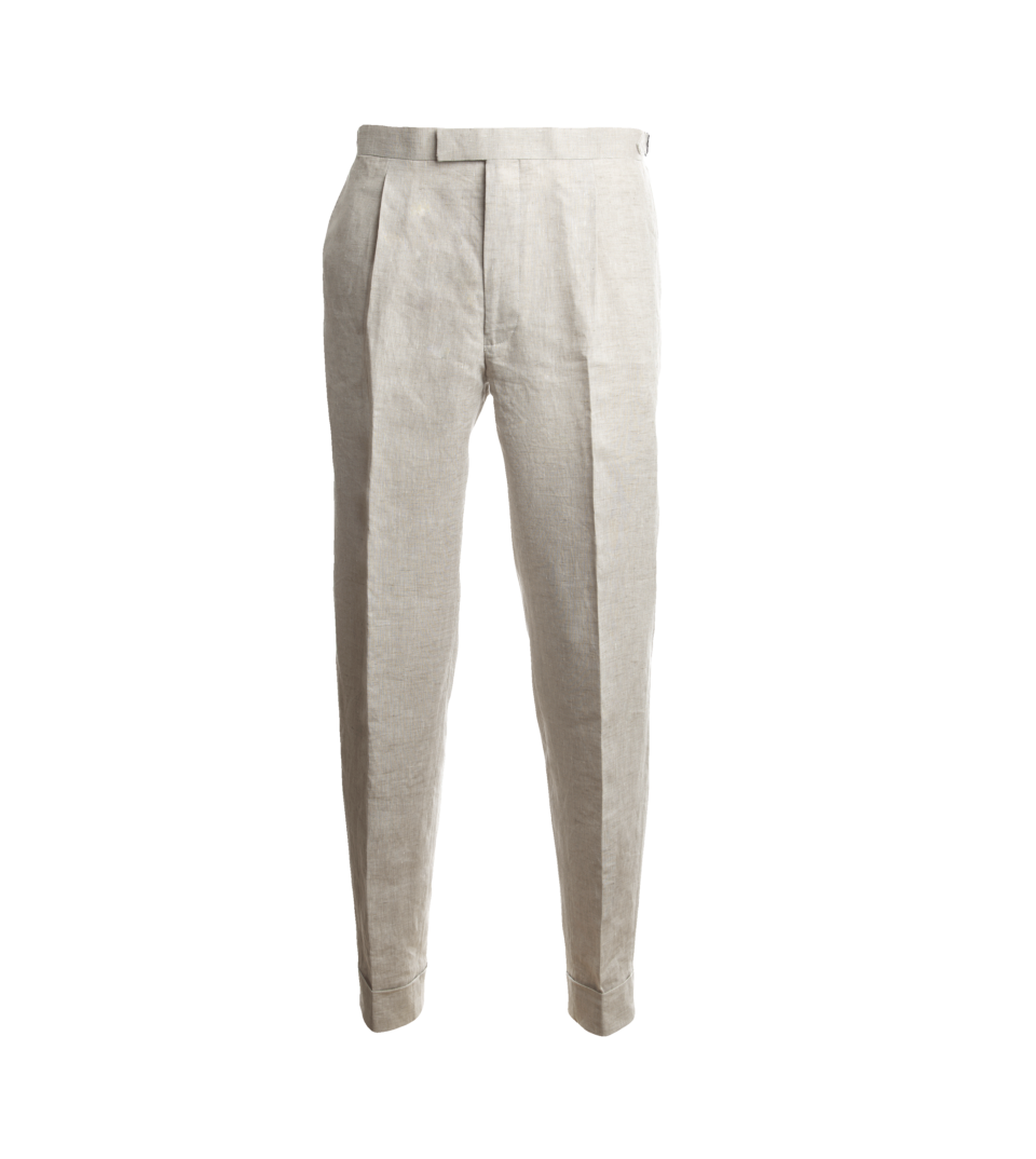 Textured Tan Linen Pants - He Spoke Style Shop