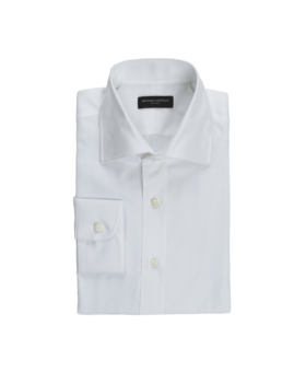 White Cotton Twill Dress Shirt - He Spoke Style Shop