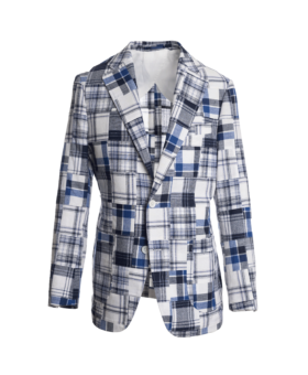 Blue and Black Madras Sport Coat – Custom Fit by He Spoke Style