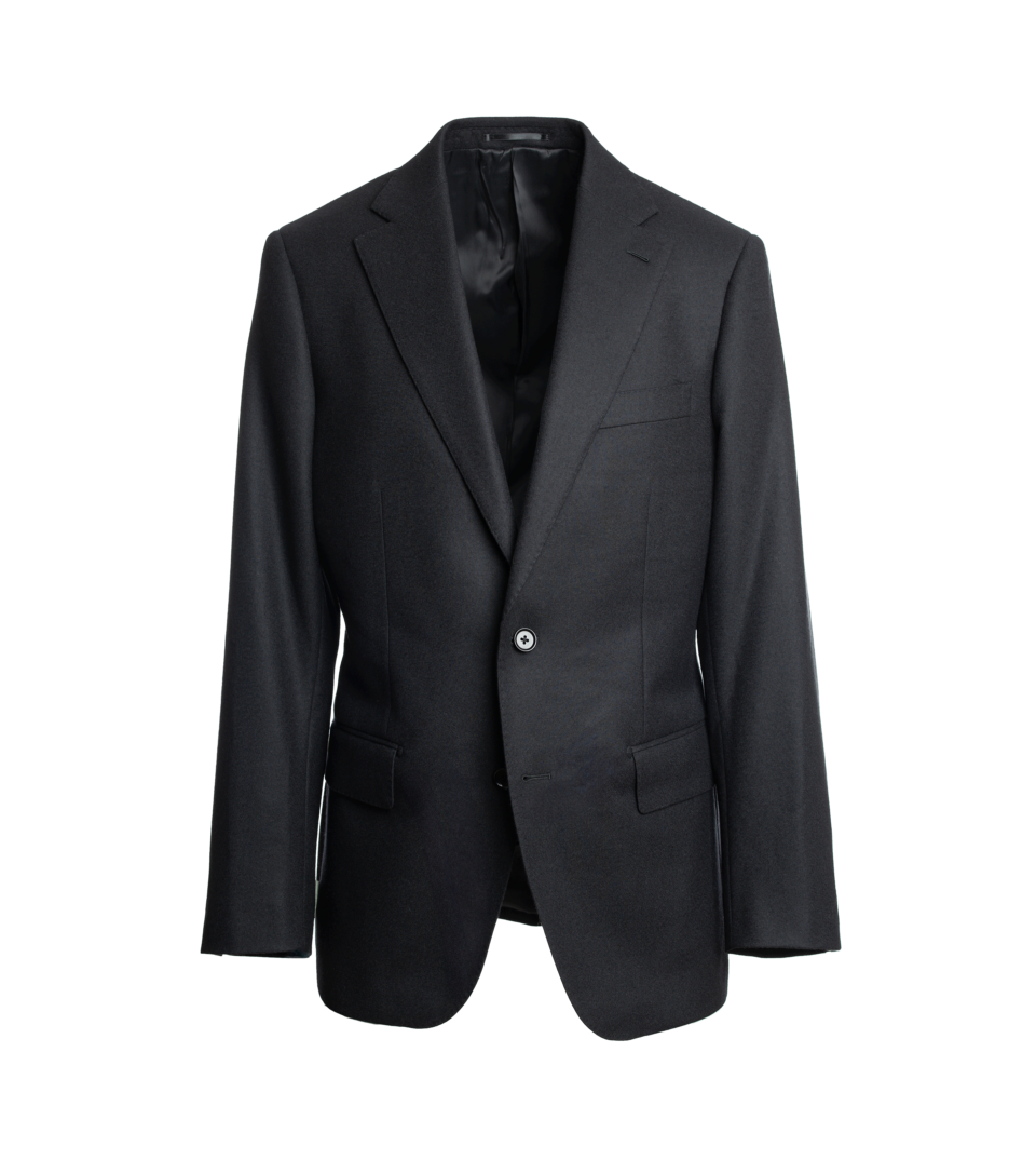 Black Flannel Sport Coat | He Spoke Style