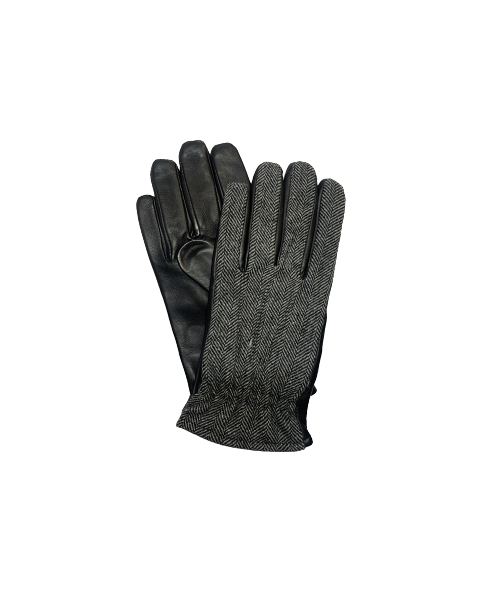 Hilts Willard Black Herringbone & Lambskin Gloves - He Spoke Style Shop