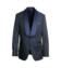 Blue & Black Jacquard Dinner Jacket – Custom Fit by He Spoke Style