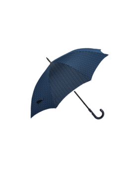Passotti Ombrelli Blue Dot Umbrella With Navy Padded Leather Handle - He Spoke Style Shop
