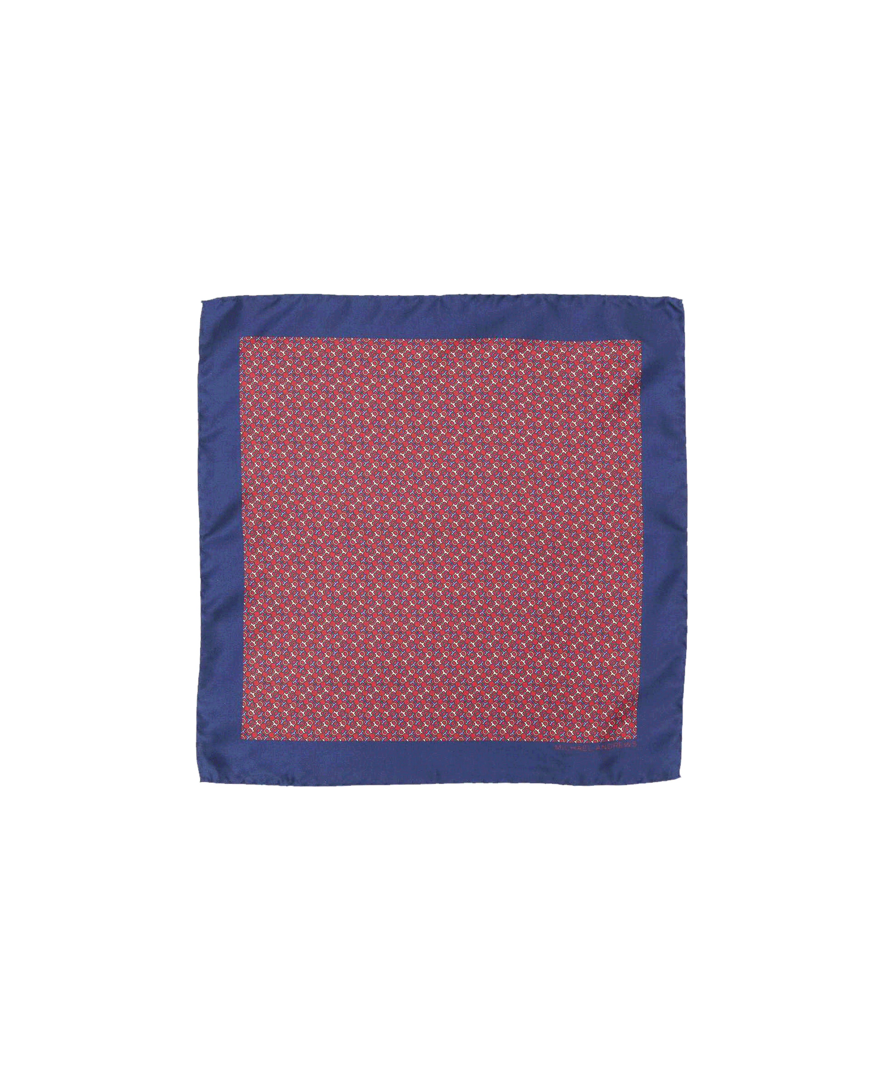 Blue and Red Horse Bit Icon Pocket Square | He Spoke Style