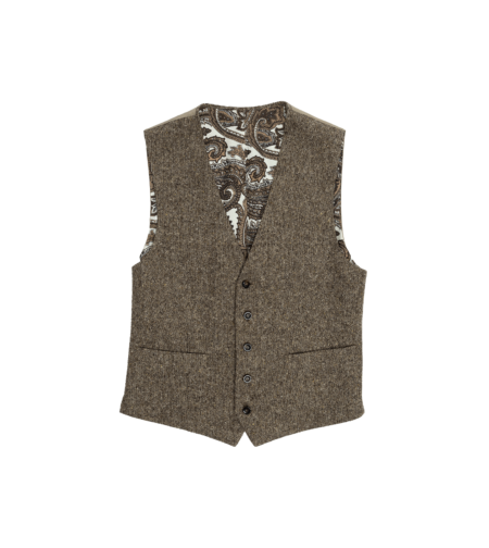 Brown Donegal Tweed Vest - He Spoke Style Shop