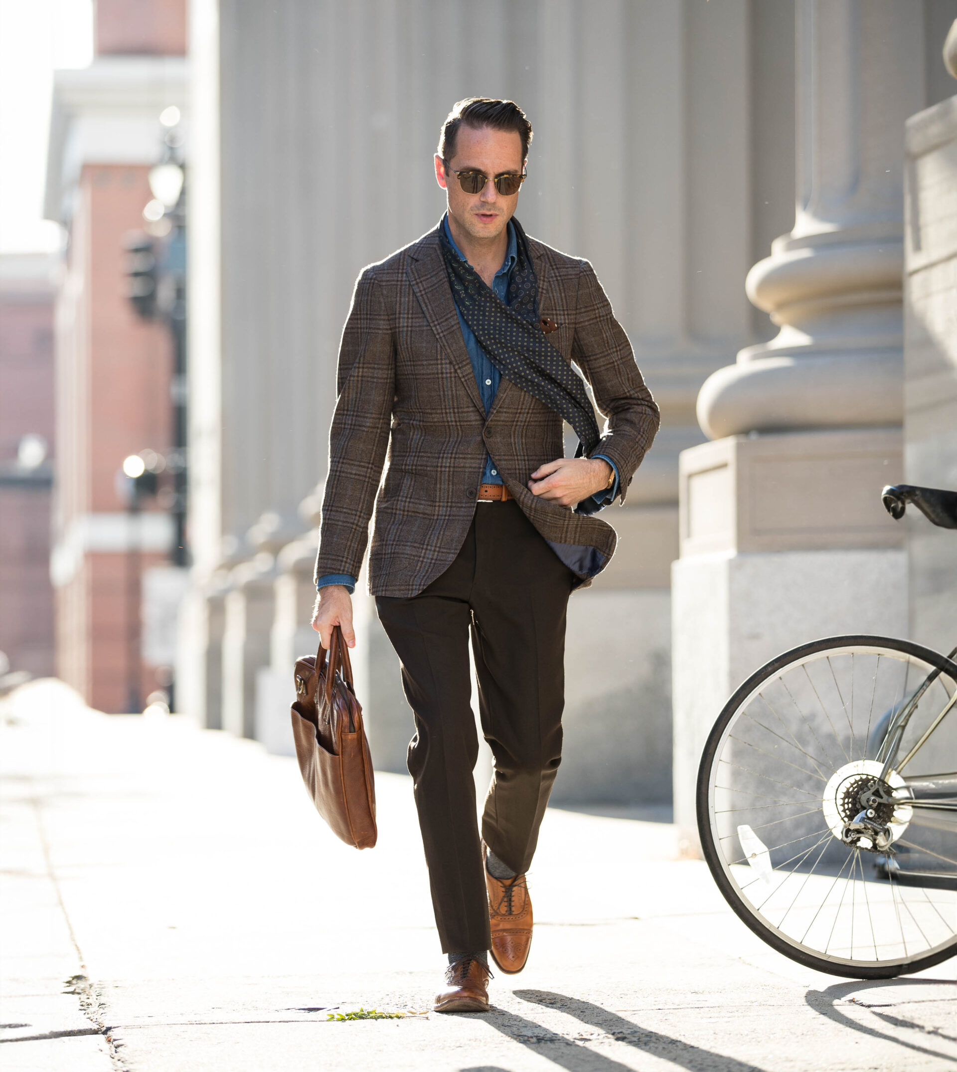 Medium Brown Loro Piana Plaid Sport Coat | He Spoke Style