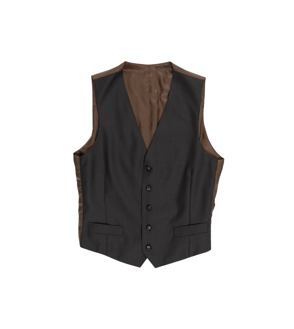 Brown Sharkskin Vest - He Spoke Style Shop