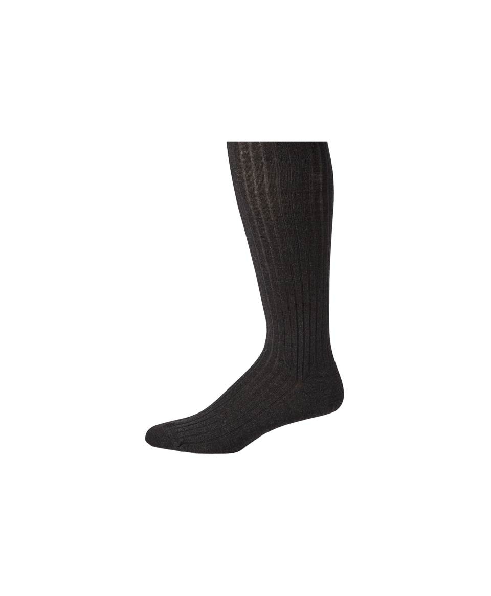 Charcoal Merino Ribbed Over The Calf Dress Socks - He Spoke Style Shop