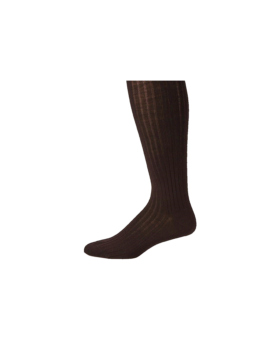 Chocolate Brown Merino Over The Calf Dress Socks - He Spoke Style Shop
