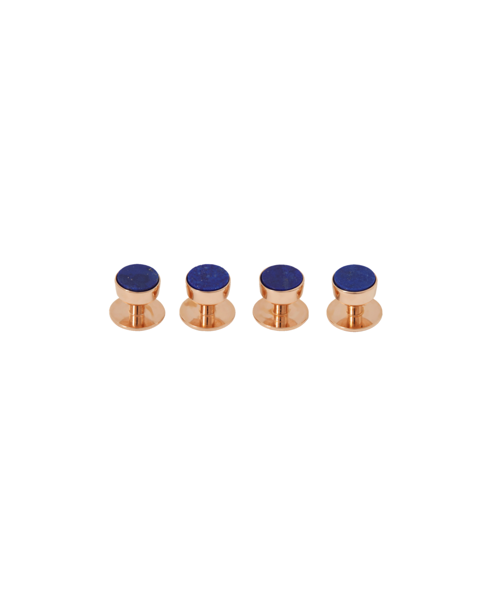 Codis Maya Lapis Lazuli Tuxedo Studs (Rose Gold) - He Spoke Style Shop