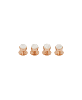 Codis Maya Mother Of Pearl Tuxedo Studs (Rose Gold) - He Spoke Style Shop