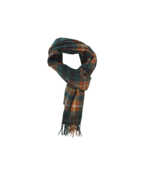 Crocket New Green Yellow Modern Tartan Cashmere Scarf - He Spoke Style Shop