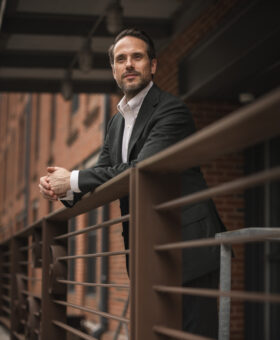 Model Wearing Forest Green Flannel Sport Coat – Elegant & Versatile