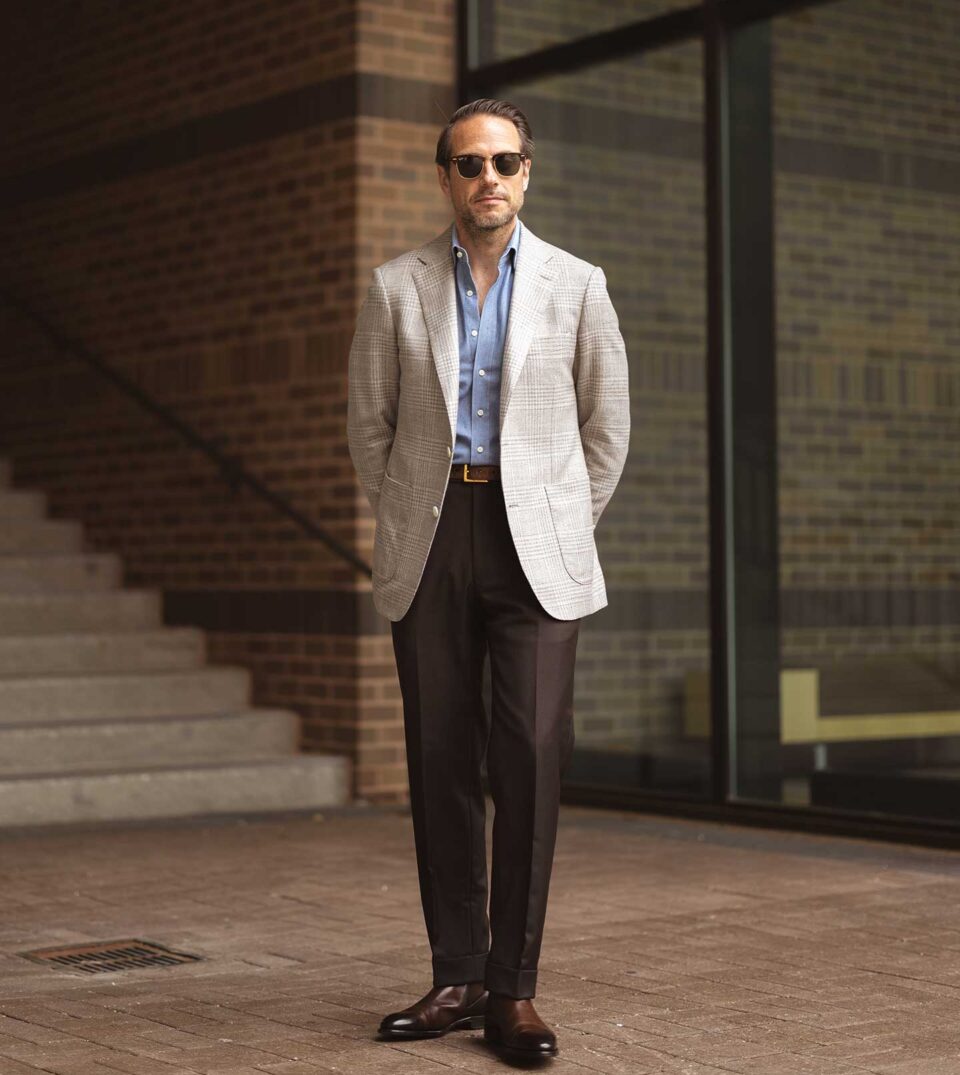 Men's Jacquard Denim Suit Button Lapel Denim Jacket Trendy - Temu