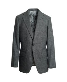 Gray Textured Flannel Sport Coat – Custom Fit by He Spoke Style