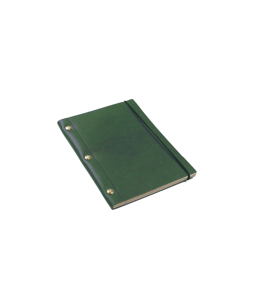Green La Compagnie Du Kraft Leather Notebook - He Spoke Style Shop