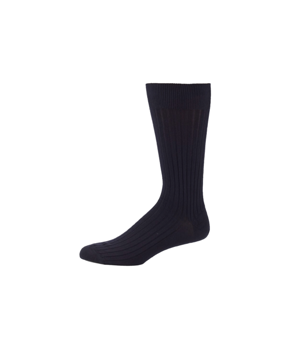 Grey Pima Cotton Mid Calf Dress Socks