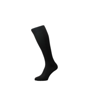 Pantherella Baffin Over-The-Calf Formal Silk Socks - Black - He Spoke Style Shop