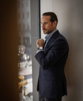 Men's Navy Sport Coat in Luxurious Flannel – Warm & Timeless